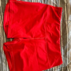 Vibrant Red Athletic Shorts